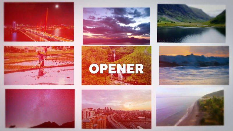 美丽的风景展示幻灯片AE模板视频素材下载-UI素材库