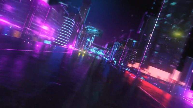 赛博朋克开场白和背景AE模板-UI素材库