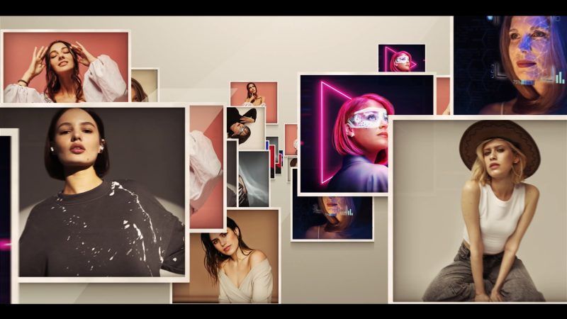 介绍视频和精美品牌营销媒体的摄影演示模板-UI素材库