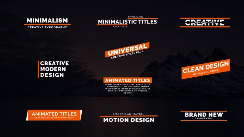 流畅简约的动态图形标题pr模板-UI素材库