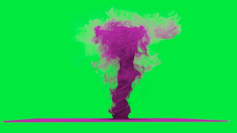 绿幕上的紫色墨水龙卷风视频素材模板下载-UI素材库