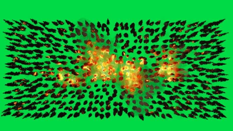 绿幕森林火灾-UI素材库