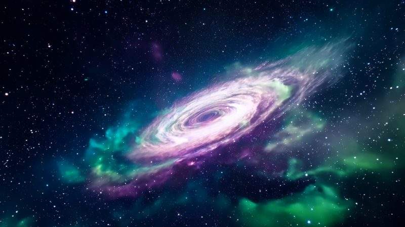 移动的星云太空旅行延时摄影科幻-UI素材库